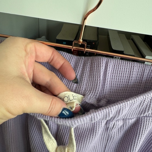 Roolee lavendar thermal waffle knit sweatshirt joggers matching lounge set - Picture 5 of 6